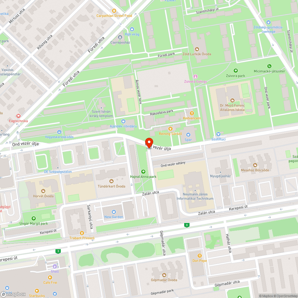 Üres oszlop bejelentés helye