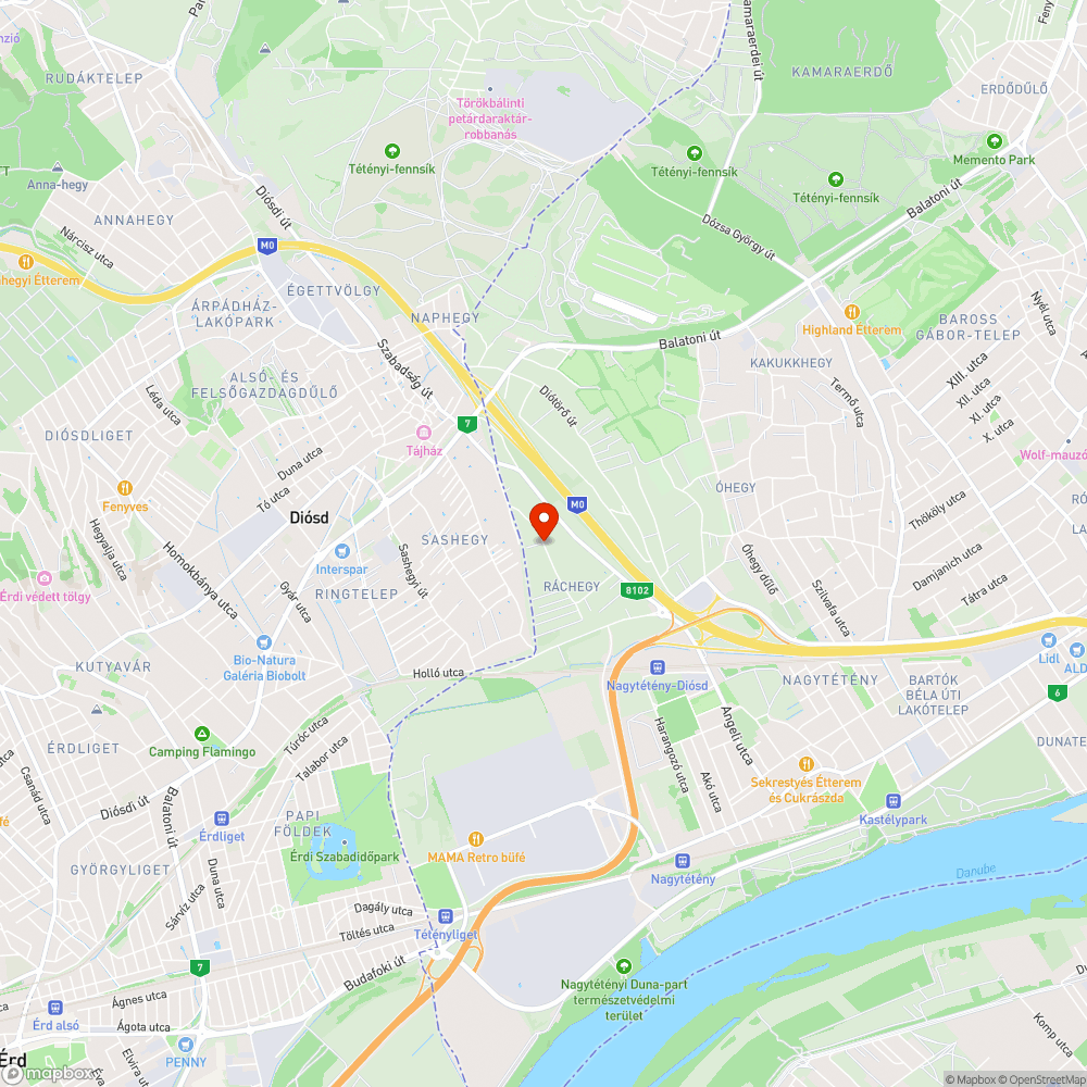 Kátyuk Diósdi utca végig bejelentés helye