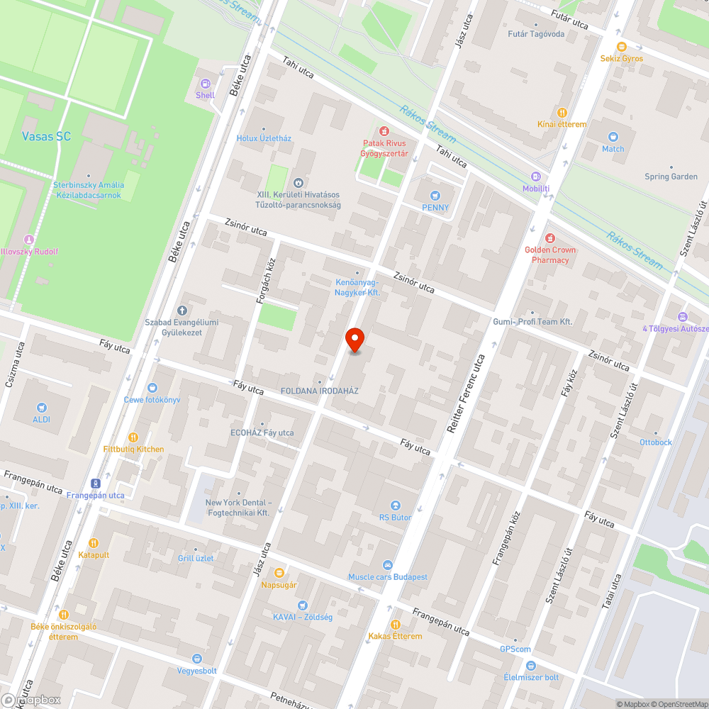 Utcára kidobott hulladék bejelentés helye