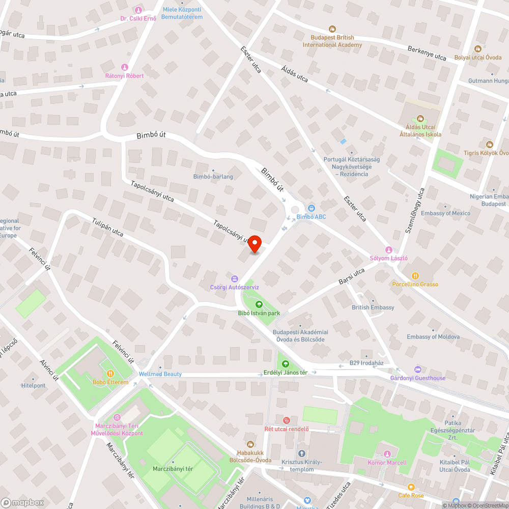 Elhagyott autó bejelentés helye