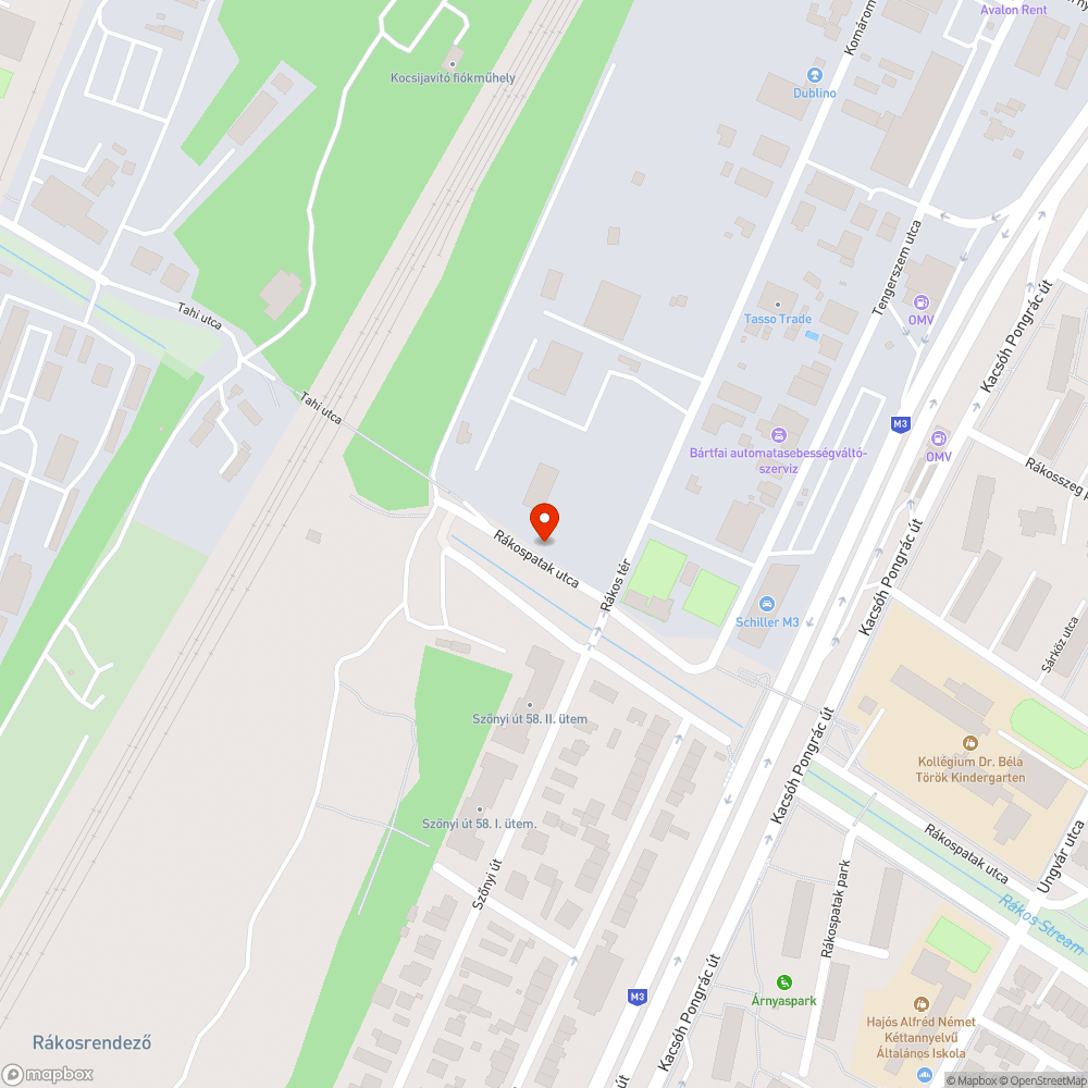 Sötét utca bejelentés helye