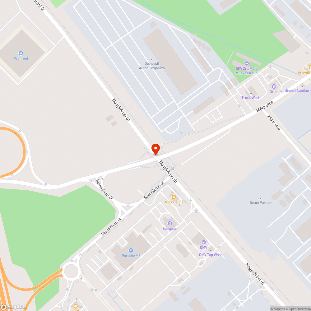 A Szentlőrinci úti felüljáró déli lépcsője fekáliával szennyezett bejelentés helye