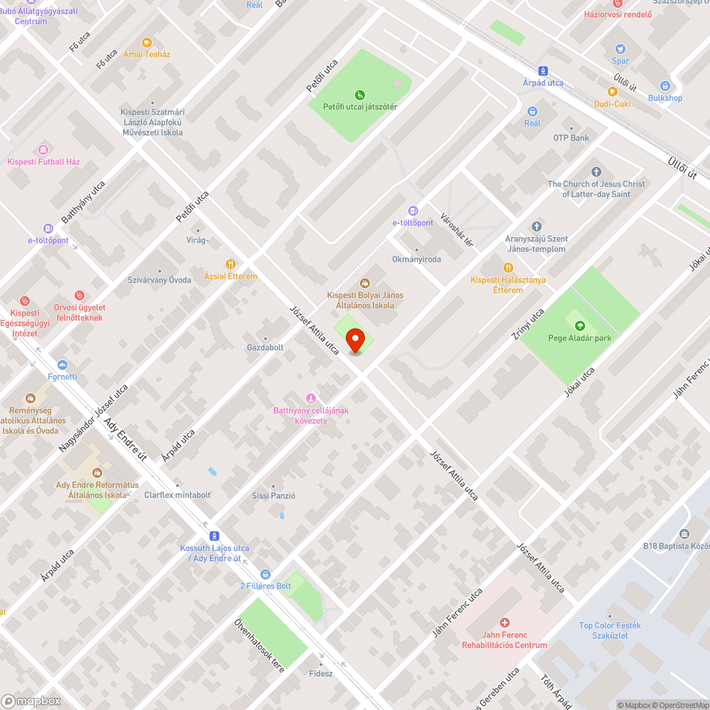 Elől-hátul törött nem lezárt autó bejelentés helye