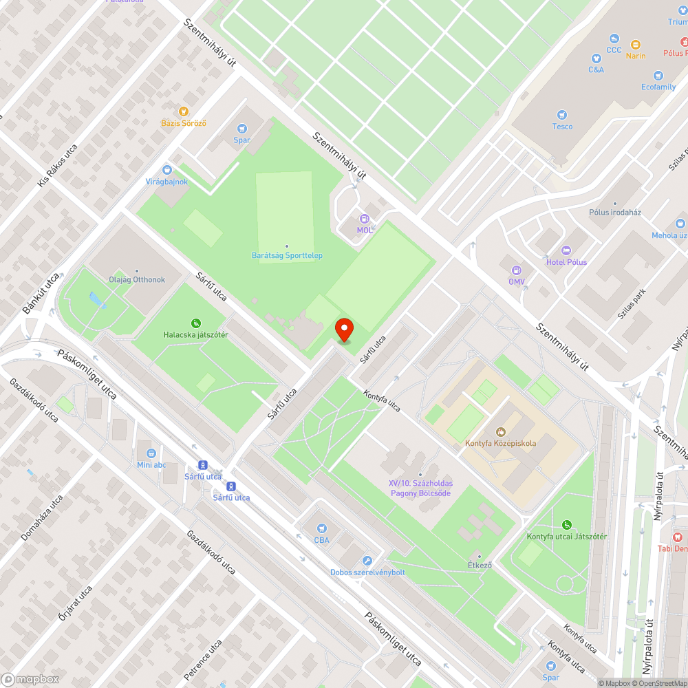 Levágott poller bejelentés helye