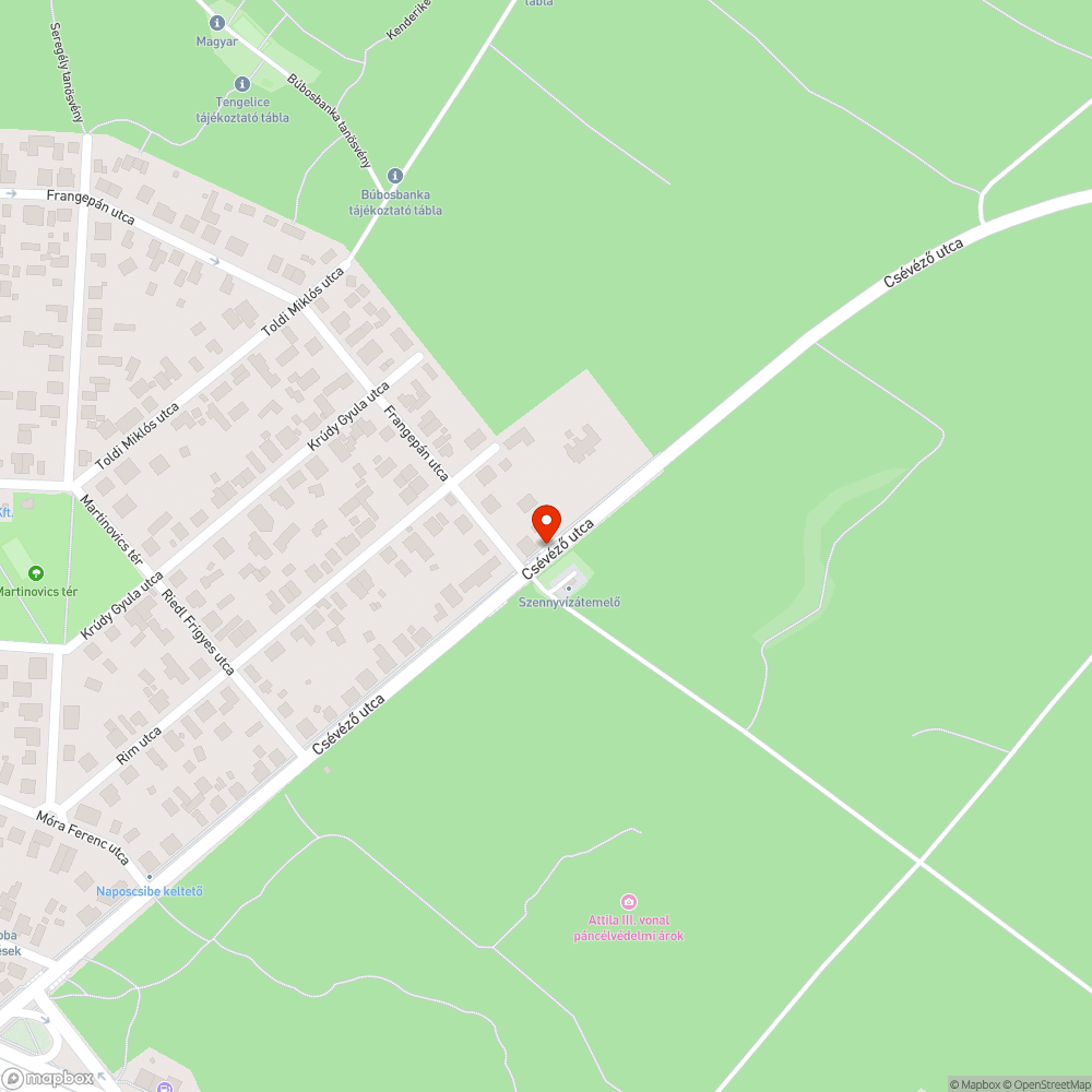 Kidöntött korlát a buszmegállóban bejelentés helye