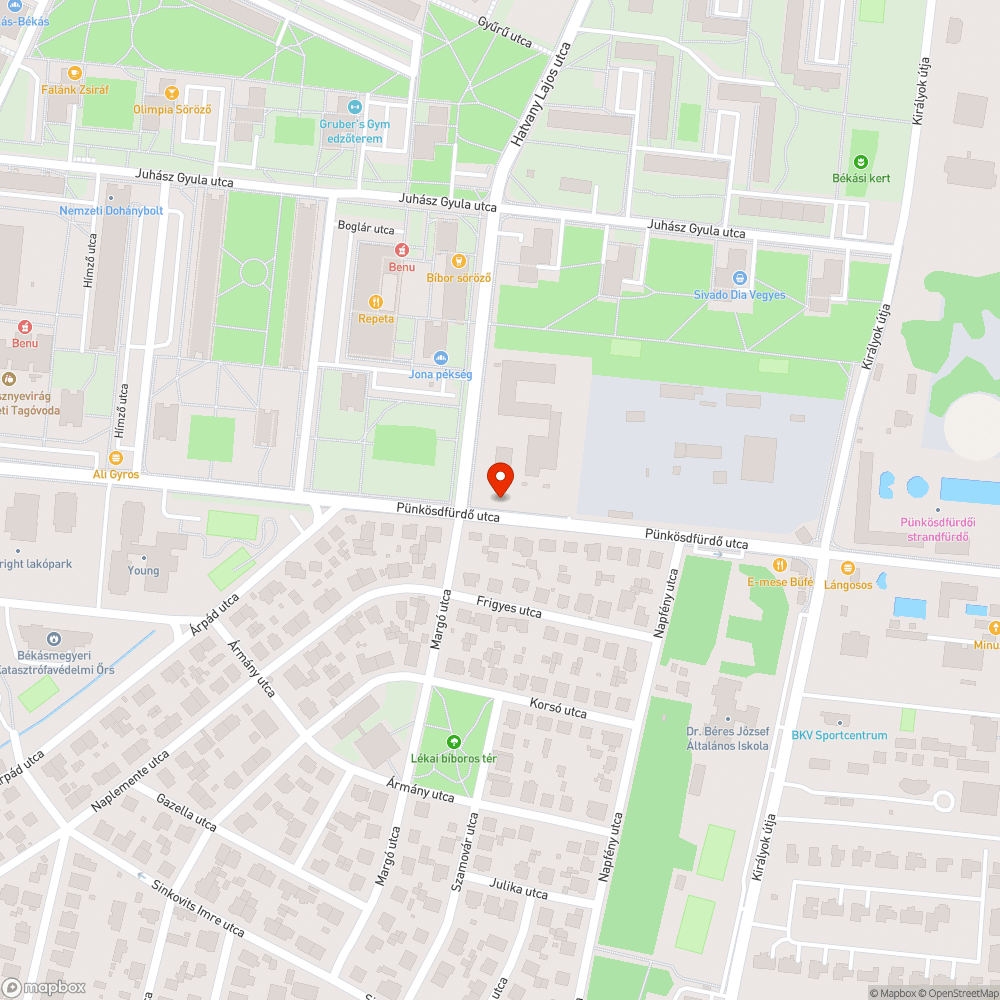 Elhagyott autó bejelentés helye