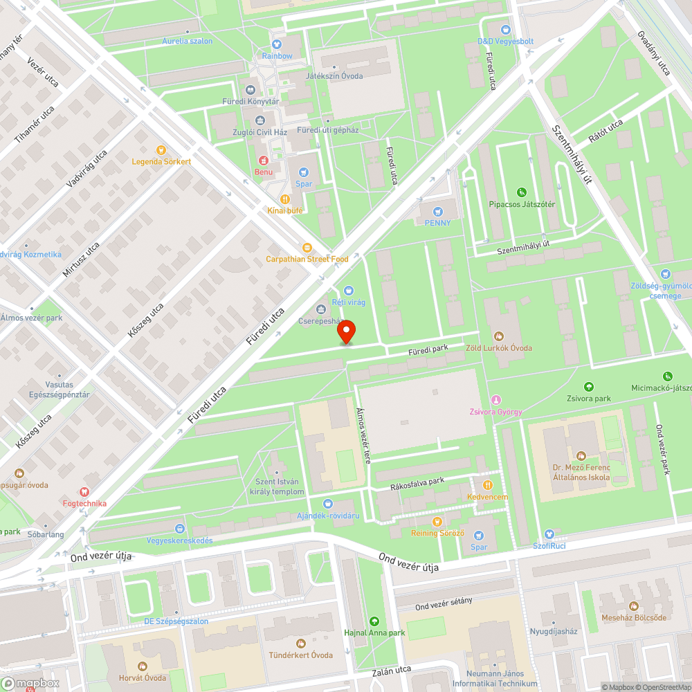 Parkoló közepén hagyott autó bejelentés helye