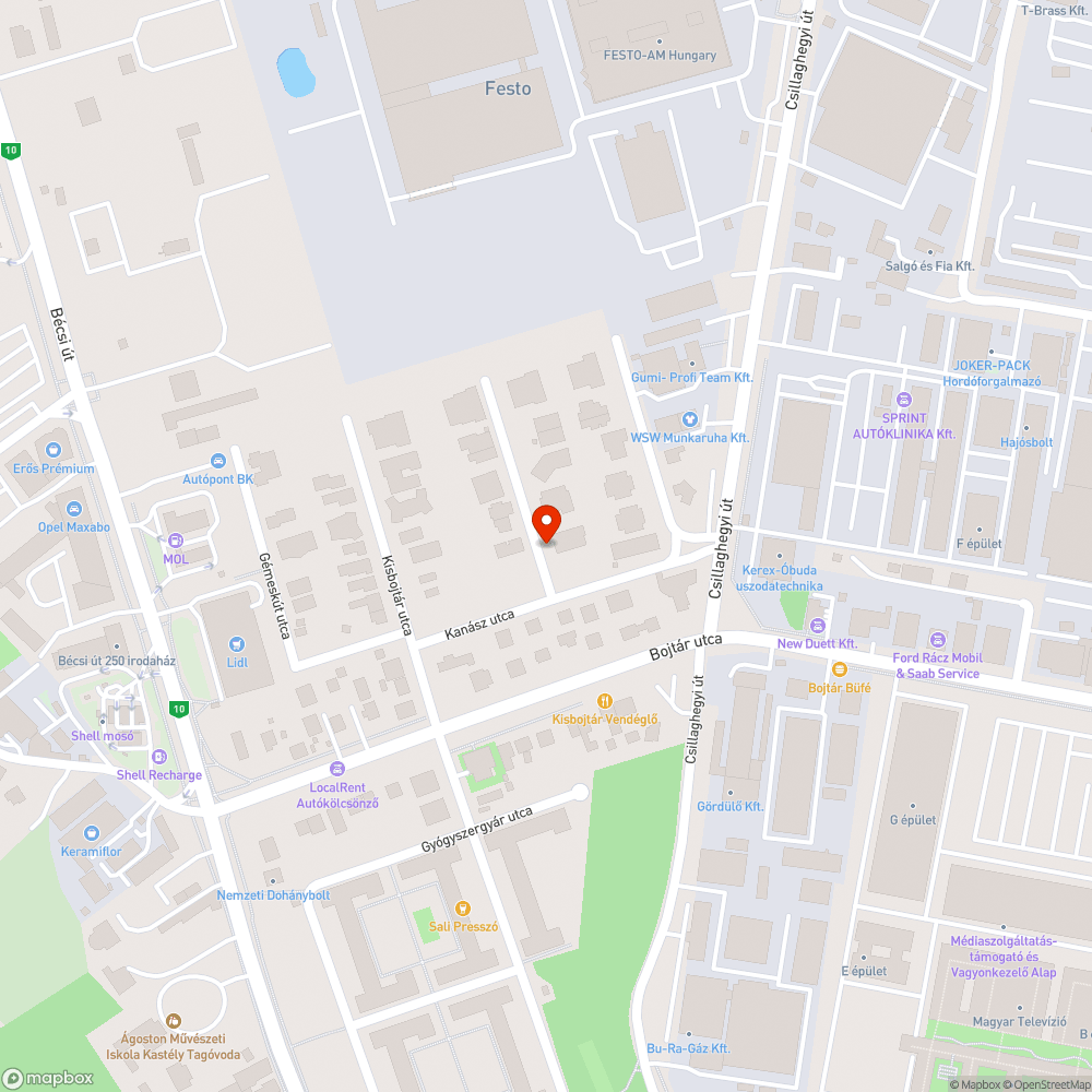 Kátyúk Óbudán a Csillagszem utcában bejelentés helye