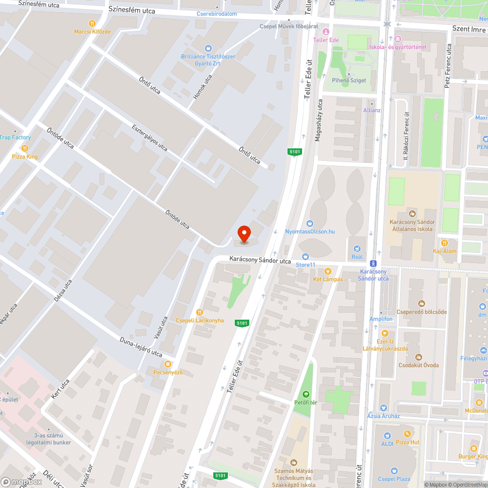 Folyamatosan utántöltődő szemétlerakó bejelentés helye