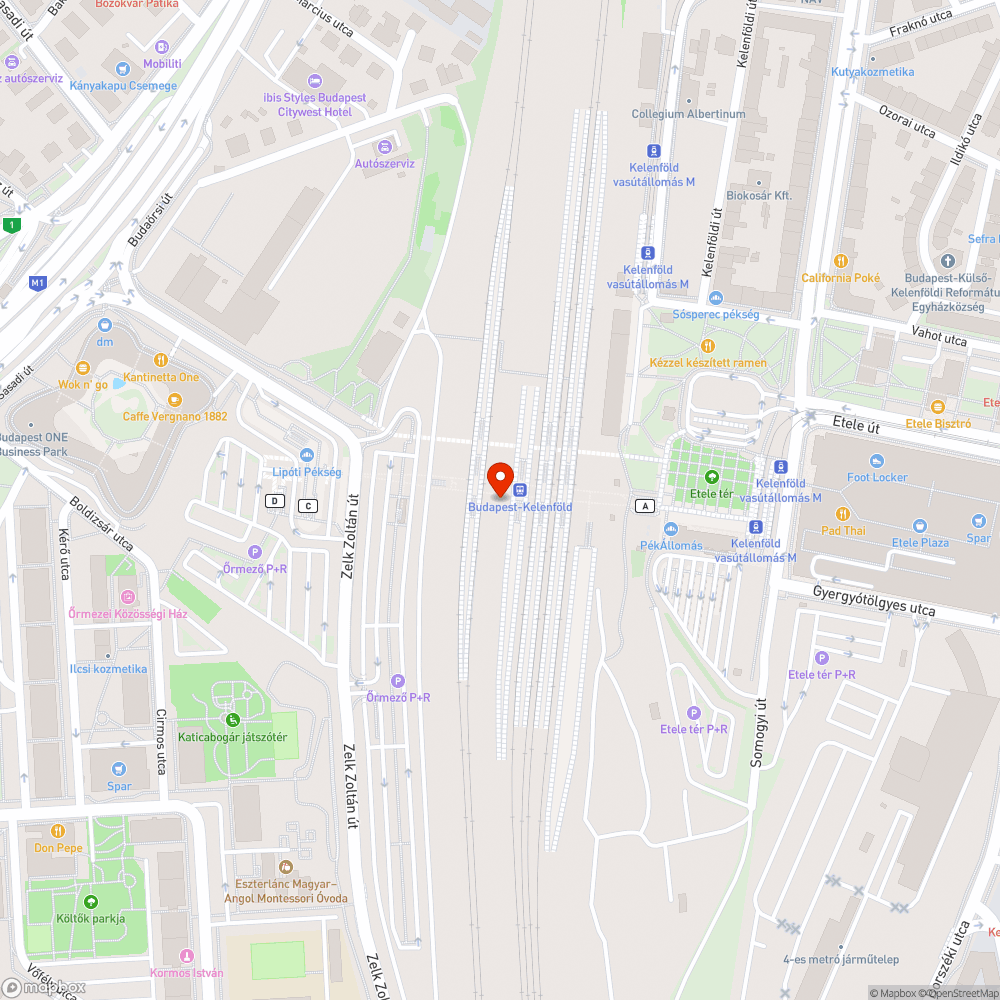 Kelenföld P+R bejelentés helye