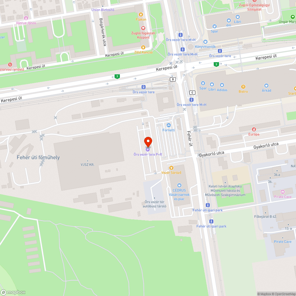 Kiégett közvilágítás bejelentés helye