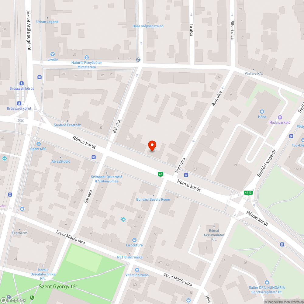 Lámpa nem világít - Római krt. 27. bejelentés helye