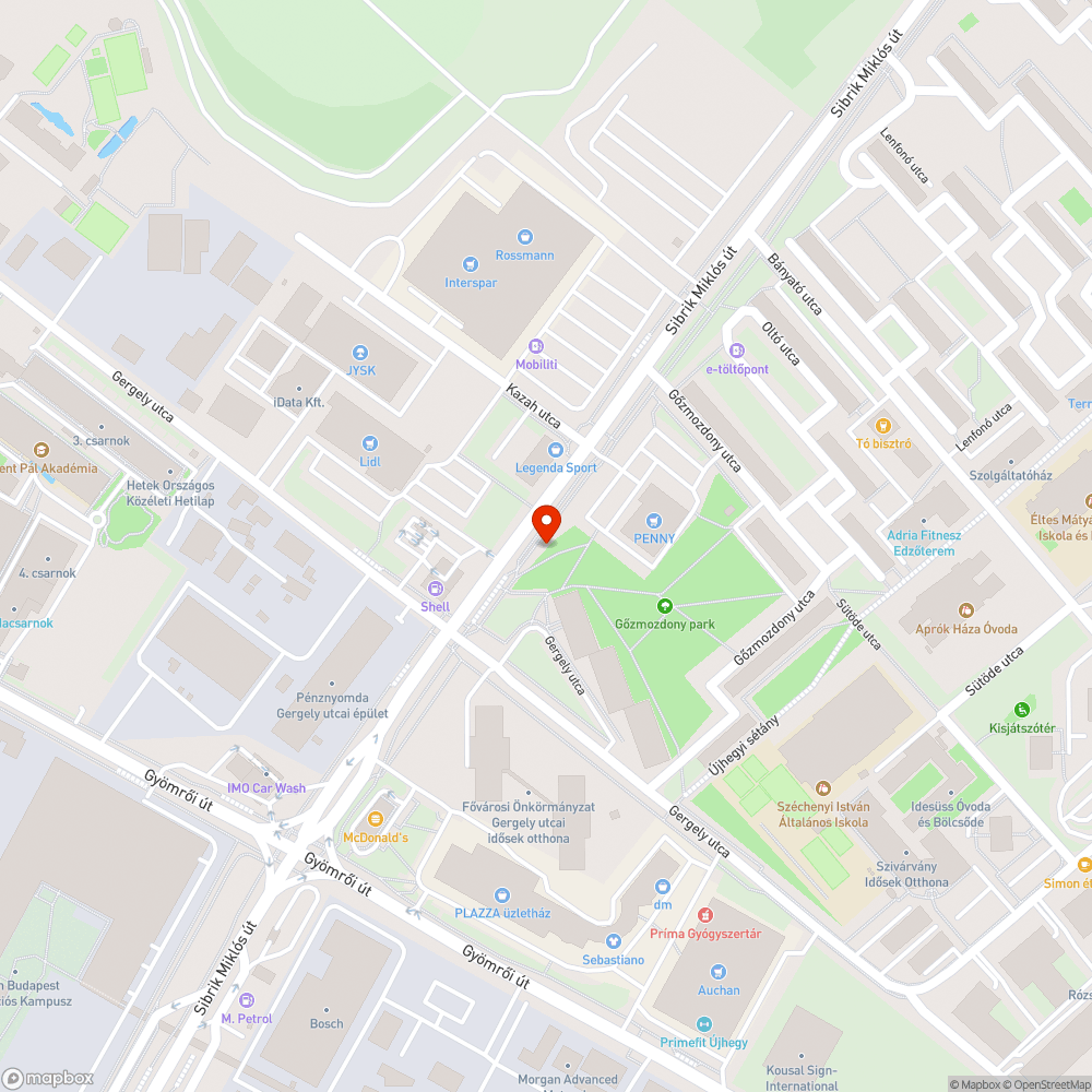 Kicsit elferdült villanyoszlop Penny felé haladva bejelentés helye