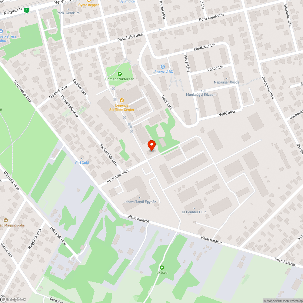 Veszélyes kátyuk bejelentés helye