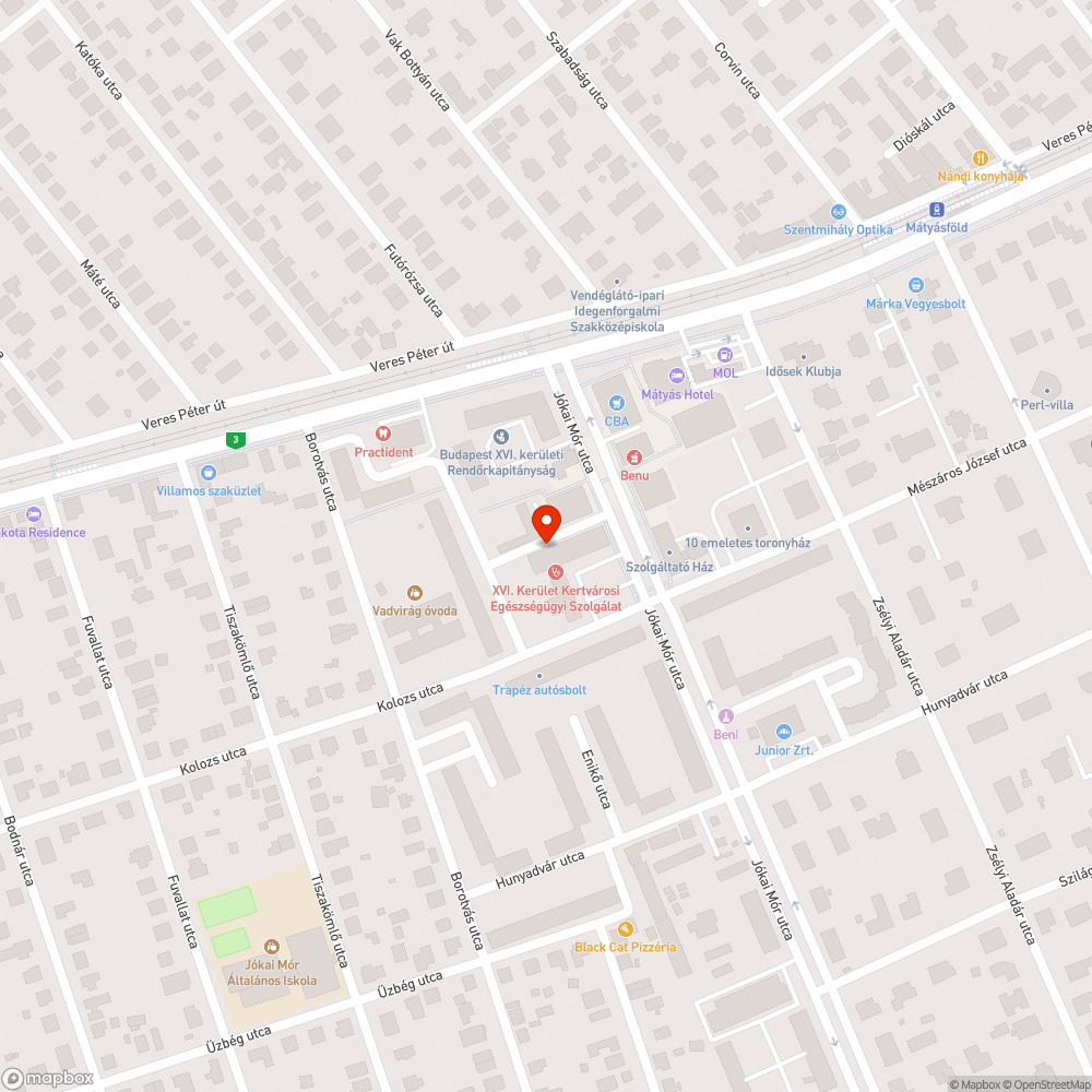 Járda szegélykő bejelentés helye