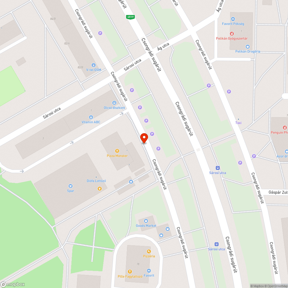 Eldugult víznyelő - Sárosi u. 2., Pizza Monster előtt bejelentés helye