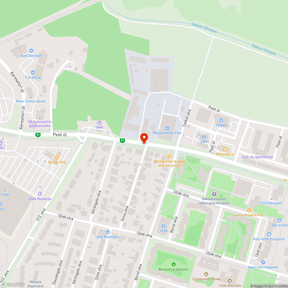 Göröngyös Sima utca bejelentés helye