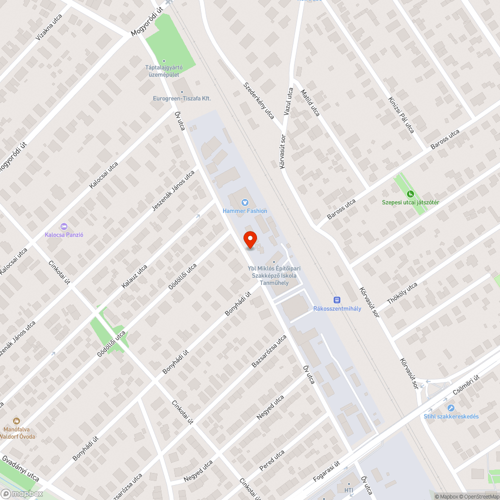 Elhagyott autó bejelentés helye