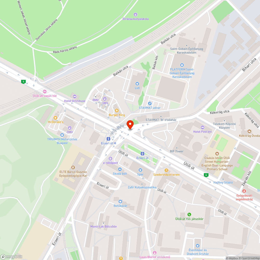 Útterelés bejelentés helye