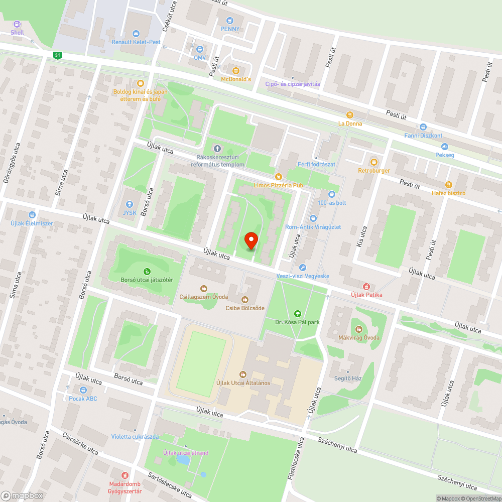 Veszélyes aknafedél bejelentés helye