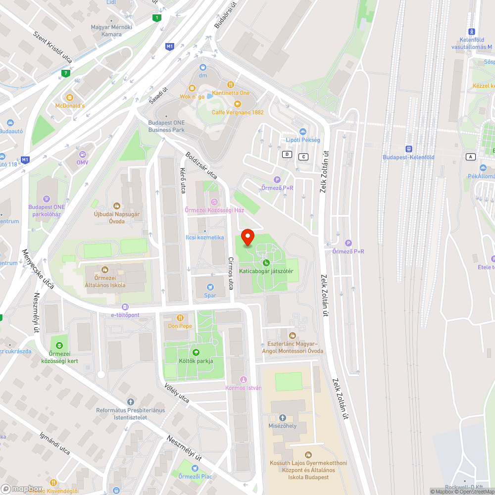 Katicabogár játszótér hintái hiányoznak bejelentés helye