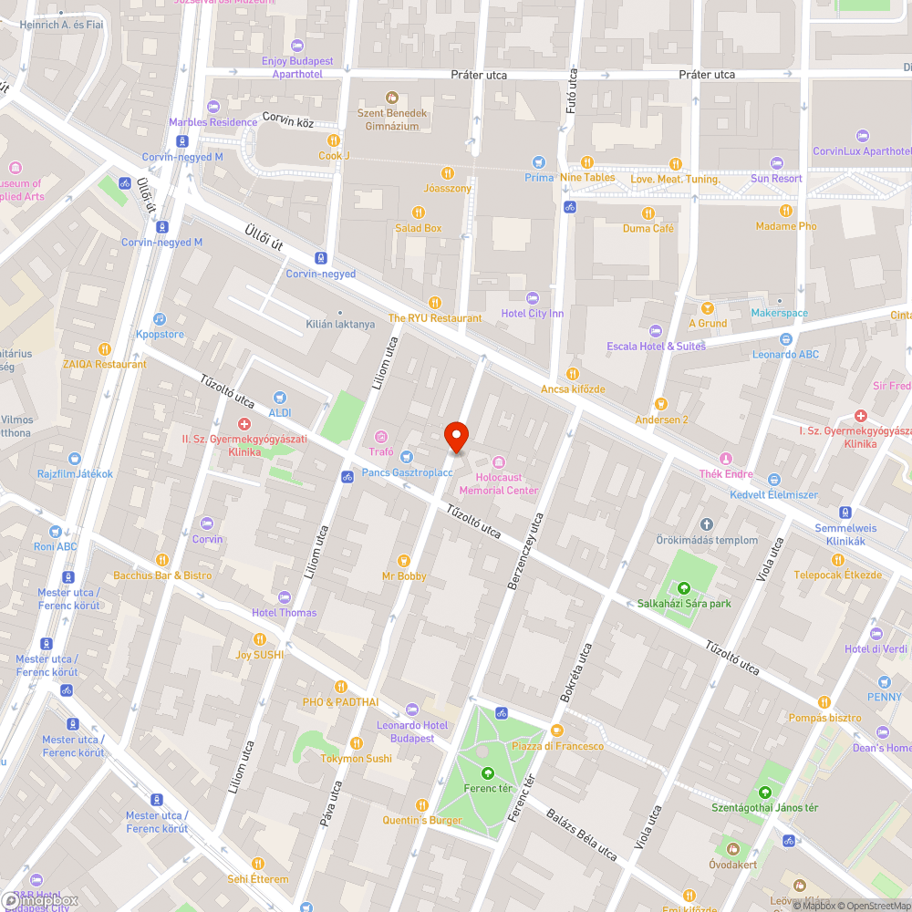 Alkalmatlan tábla vagy parkolóhely bejelentés helye