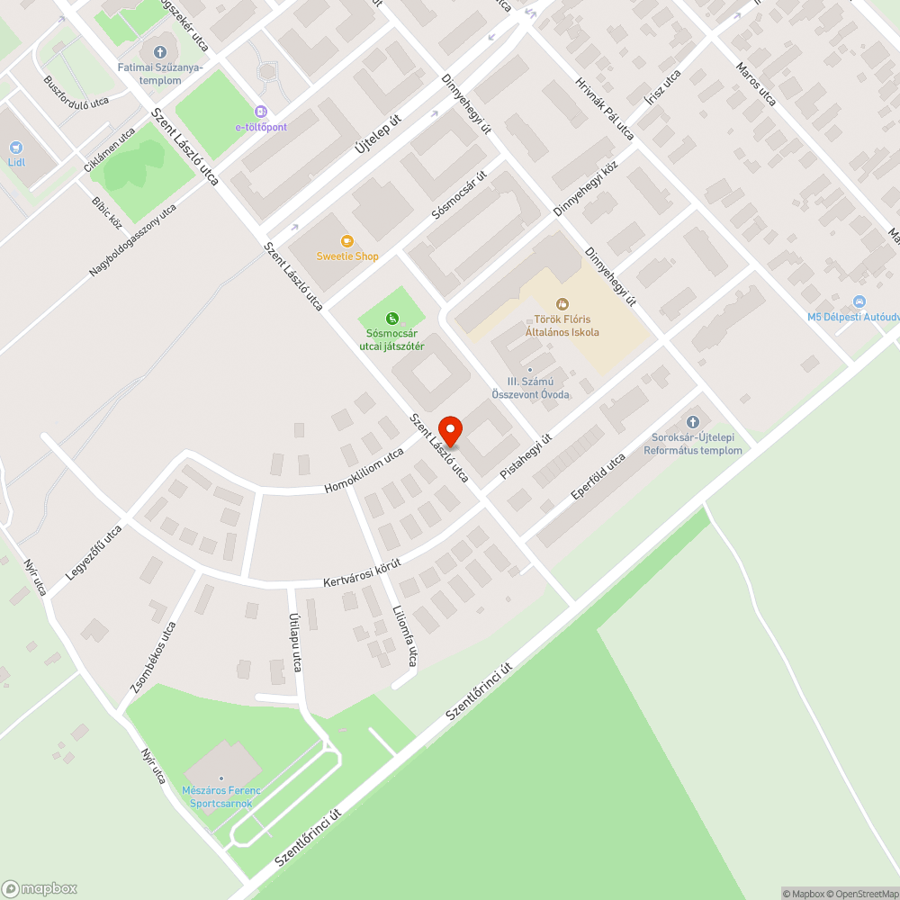 Elhagyott autó bejelentés helye