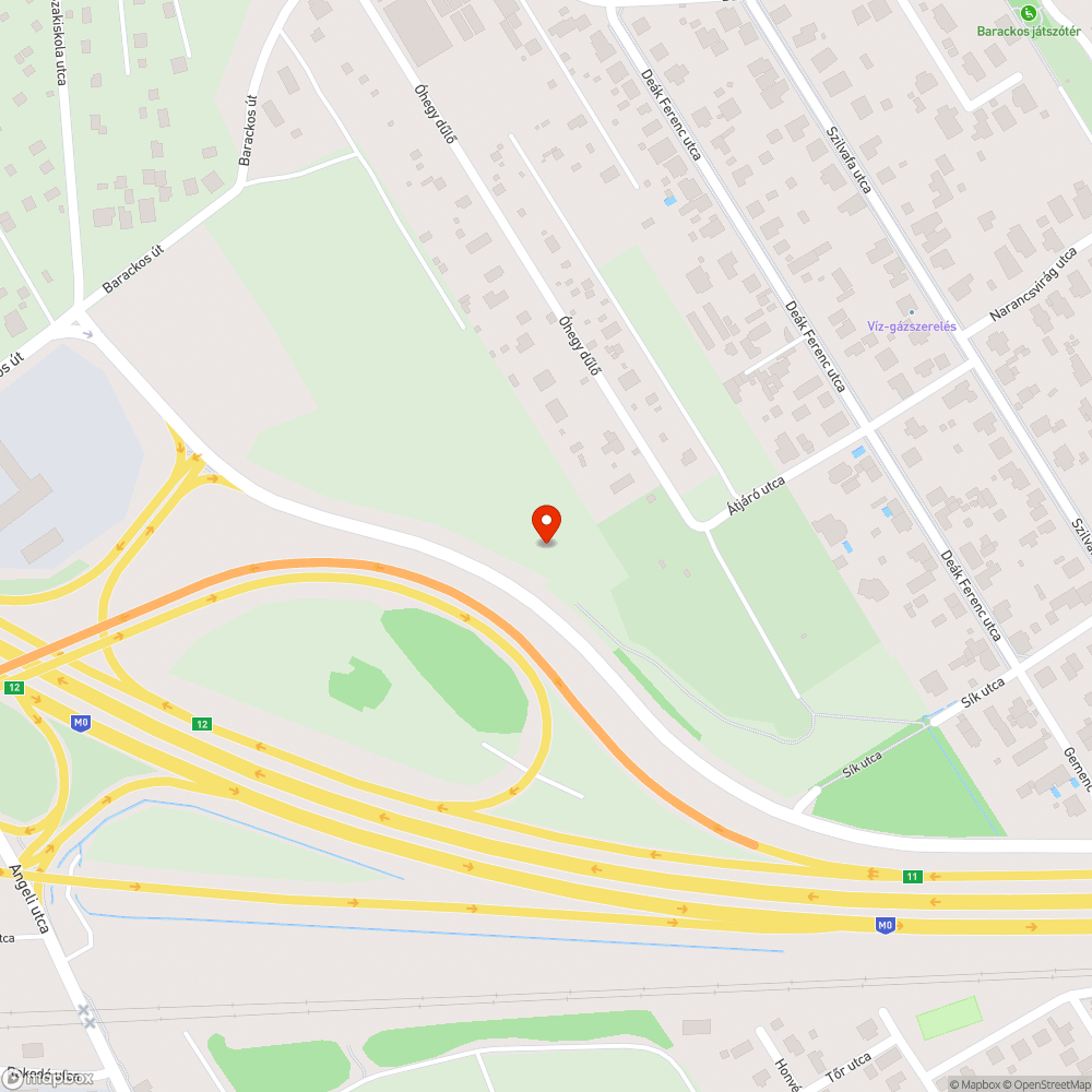 Nyitott akna bejelentés helye