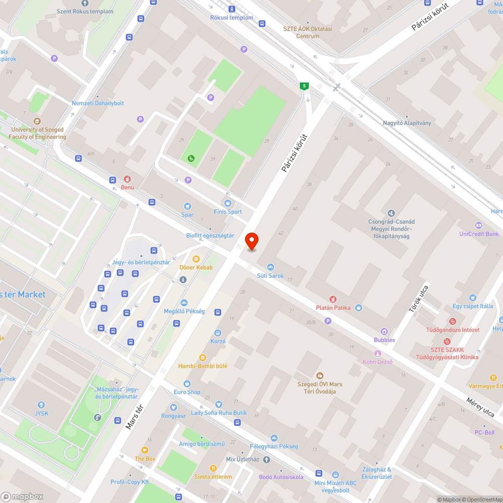 Fura megoldás - Párizsi krt. és Mérey utca sarka bejelentés helye