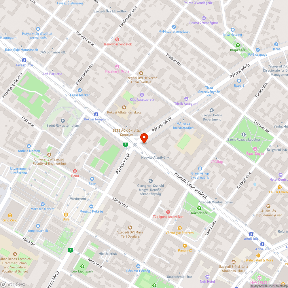 Botlásveszélyes fedlap - Párizsi krt. és Kossuth L. sgt. sarka bejelentés helye