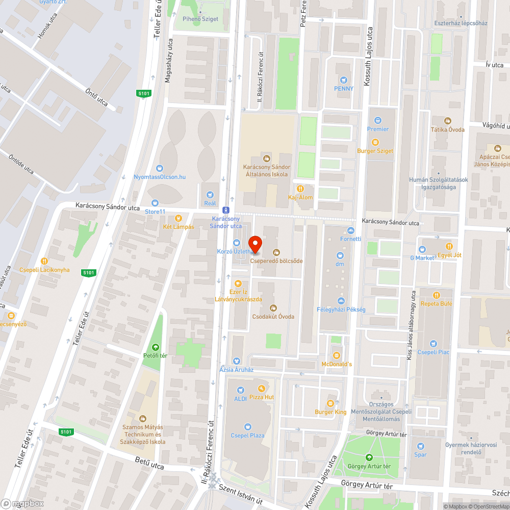 Elkerített lyukas járda bejelentés helye