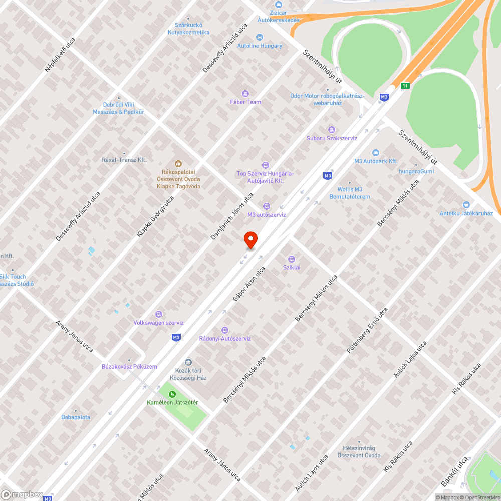 Sötét lámpa bejelentés helye