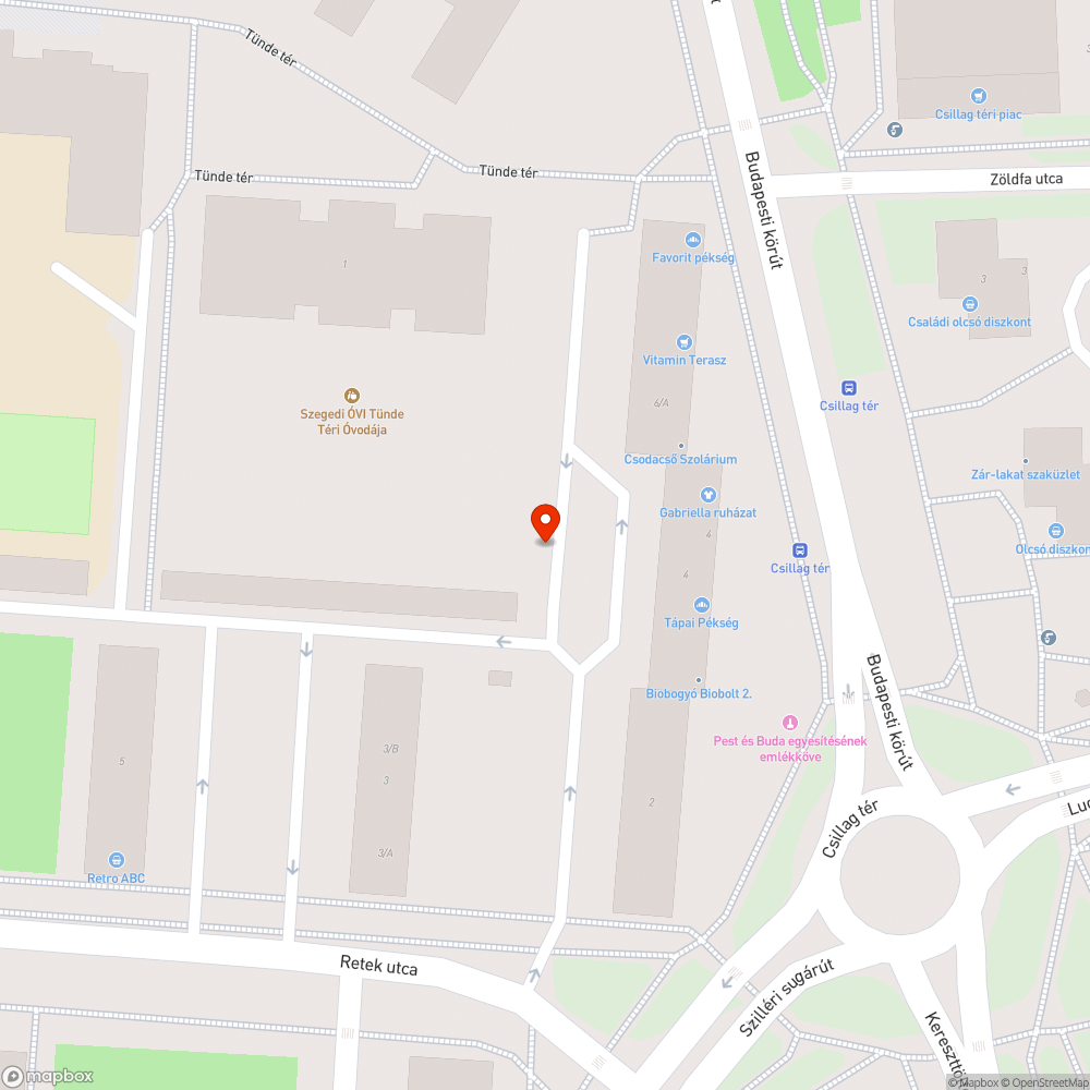 Széttört lámpatest - Budapesti krt. 4. Garázsok felől (!) bejelentés helye