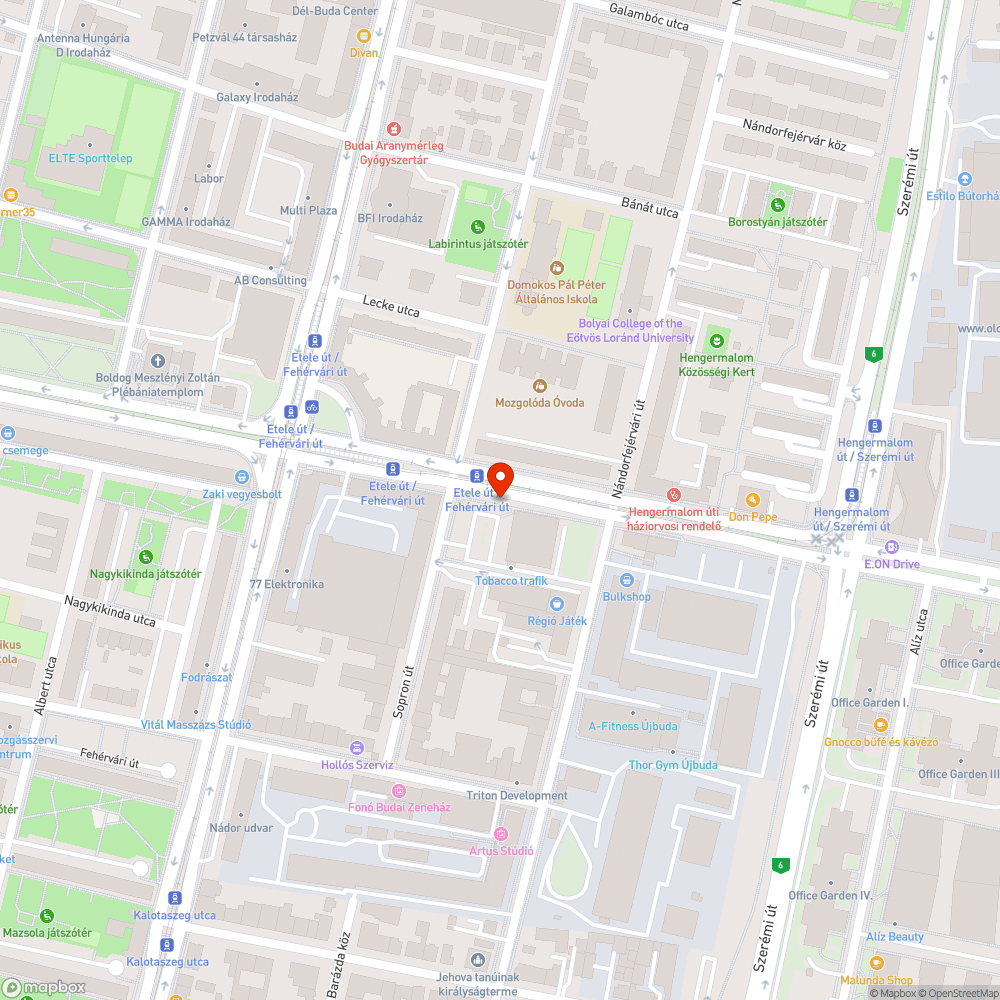 Ideiglenes buszmegálló betonjának eltávolítása bejelentés helye