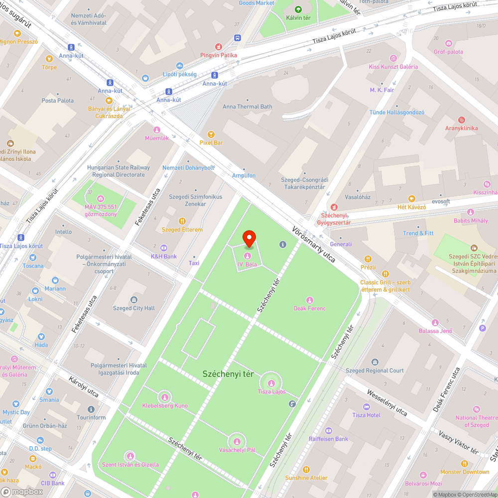 Nem világítanak a reflektorok - Széchenyi tér, IV. Béla szobránál bejelentés helye