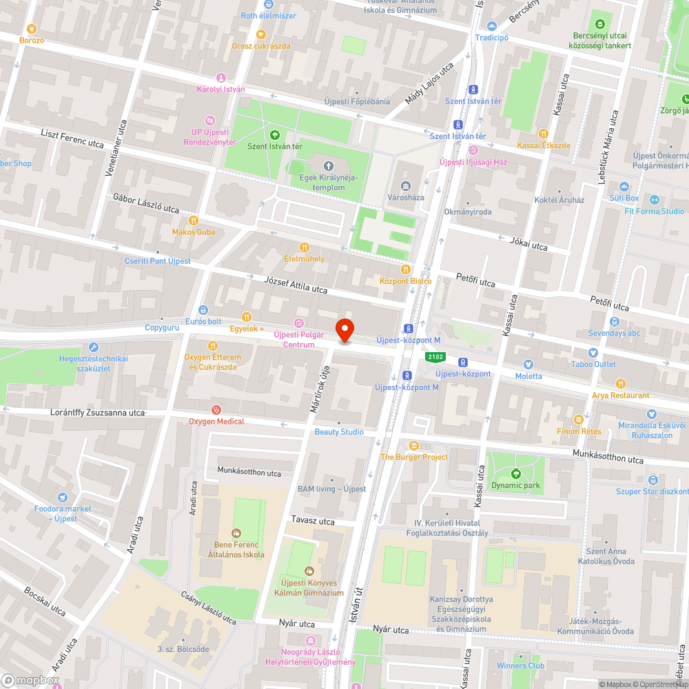 Dézsából hiányzó fák bejelentés helye