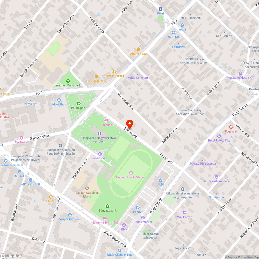 Elhagyott roncs - Epres sor bejelentés helye