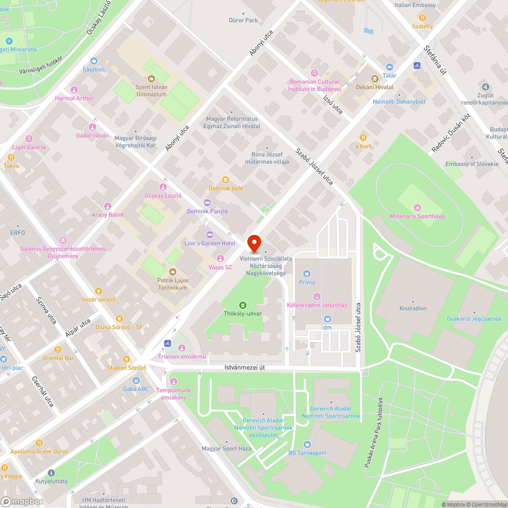 Üres fahelyek bejelentés helye