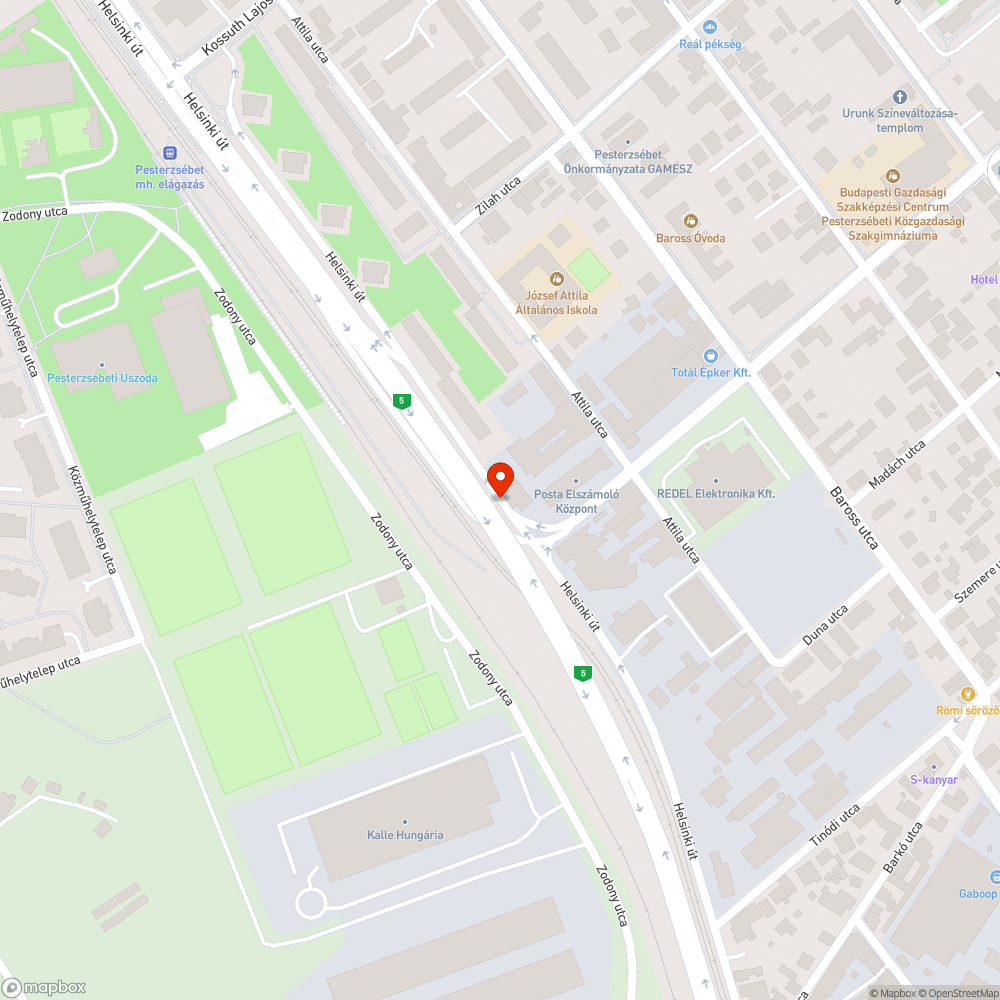 Helsinki úti szervizút szemét bejelentés helye