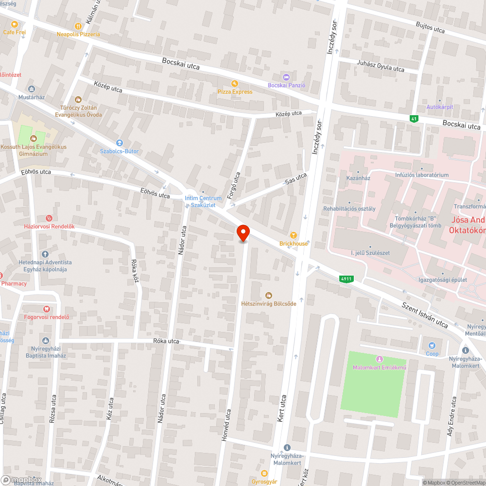 Úttesten leborult sóder bejelentés helye