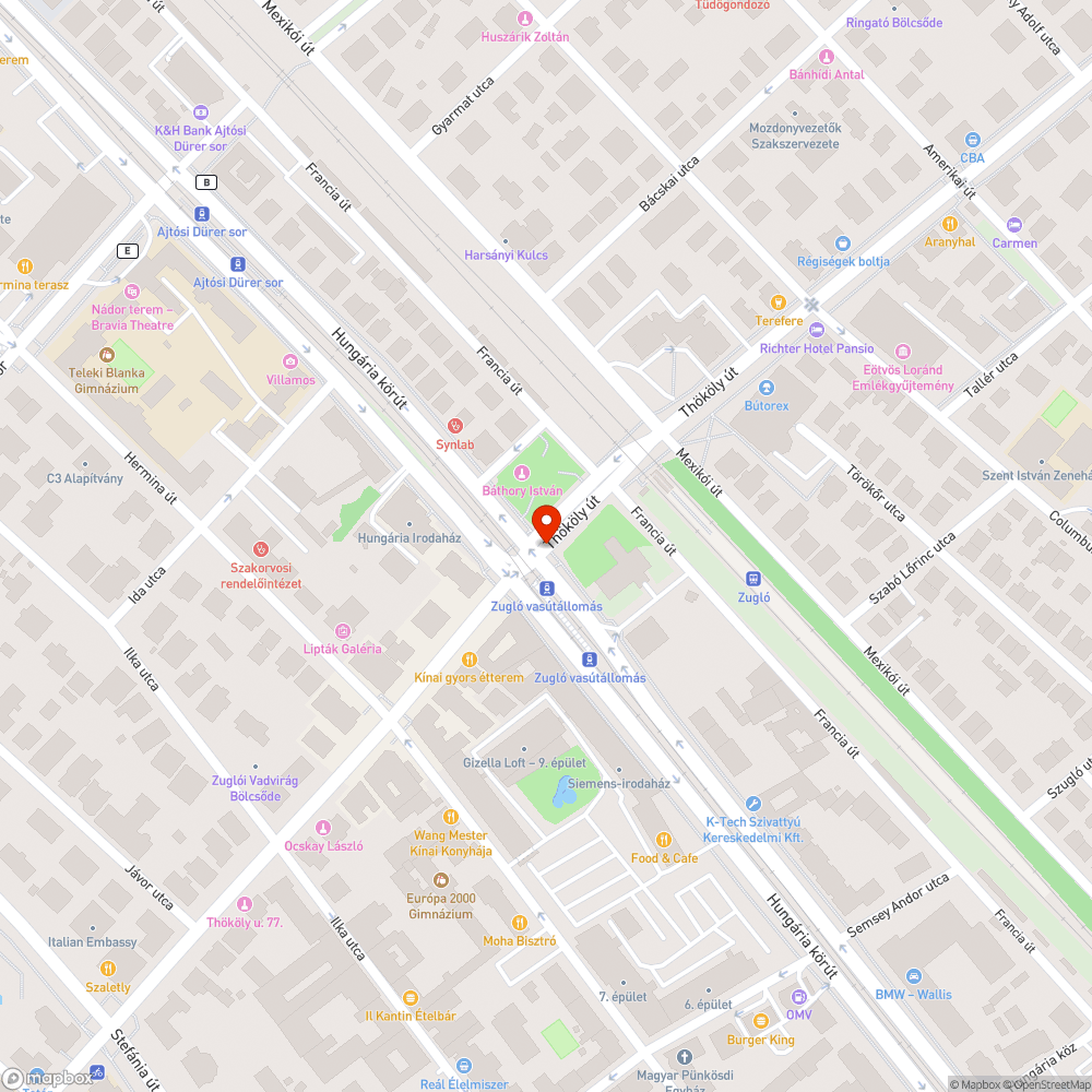 Zugló VÁ lépcsőház kék graffitik bejelentés helye