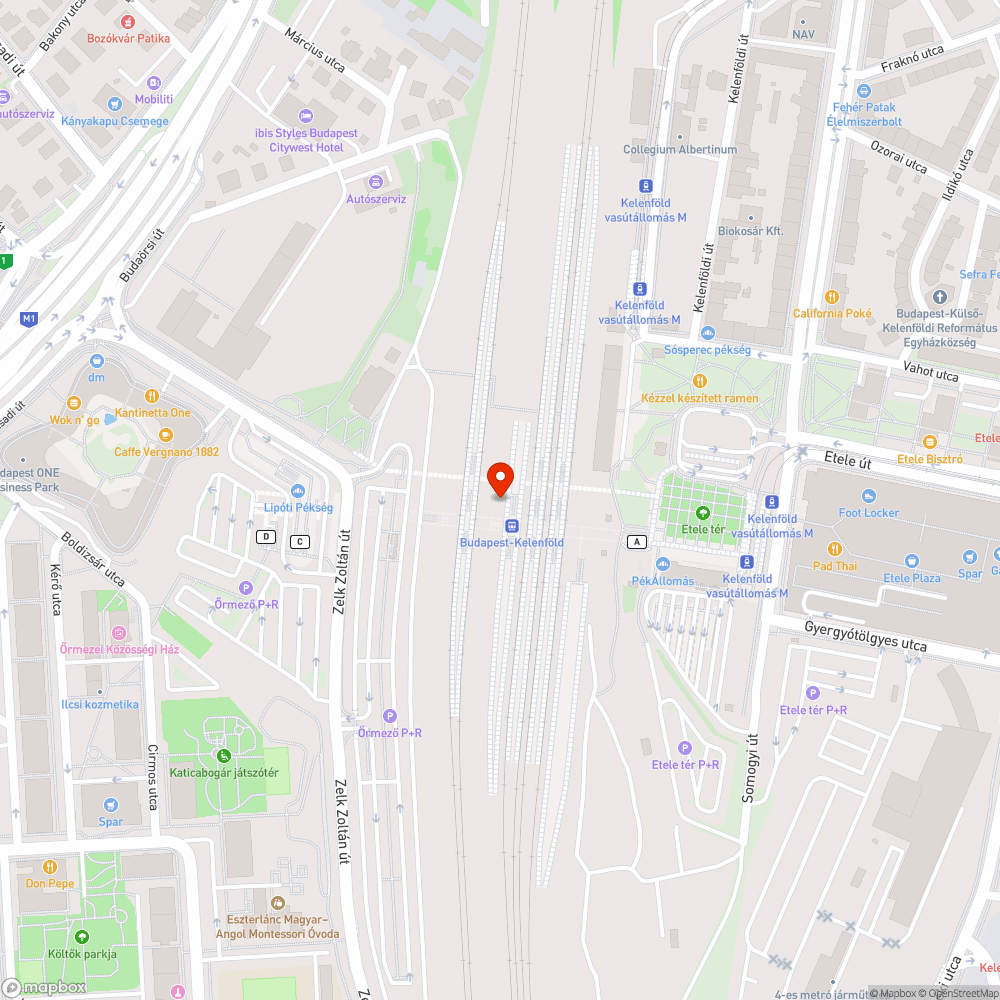 Kelenföld vasútállomás 7-es vágány utastájékoztató bejelentés helye