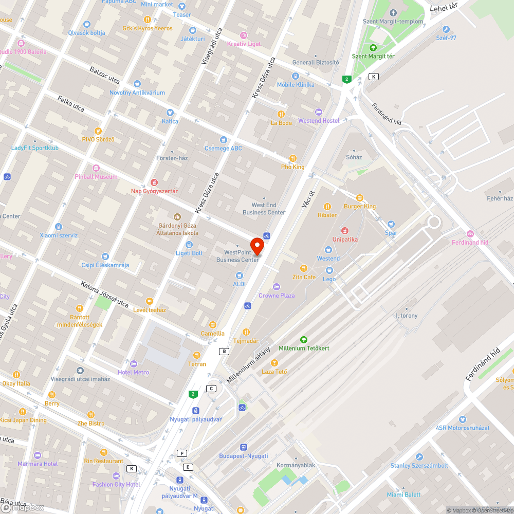 Parkoló bejelentés helye