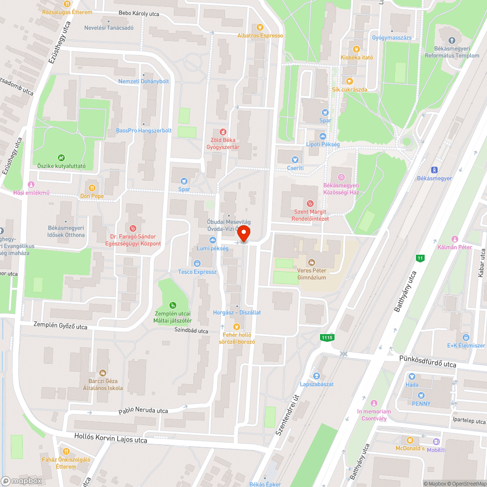 Olvashatatlan utcanévtábla bejelentés helye