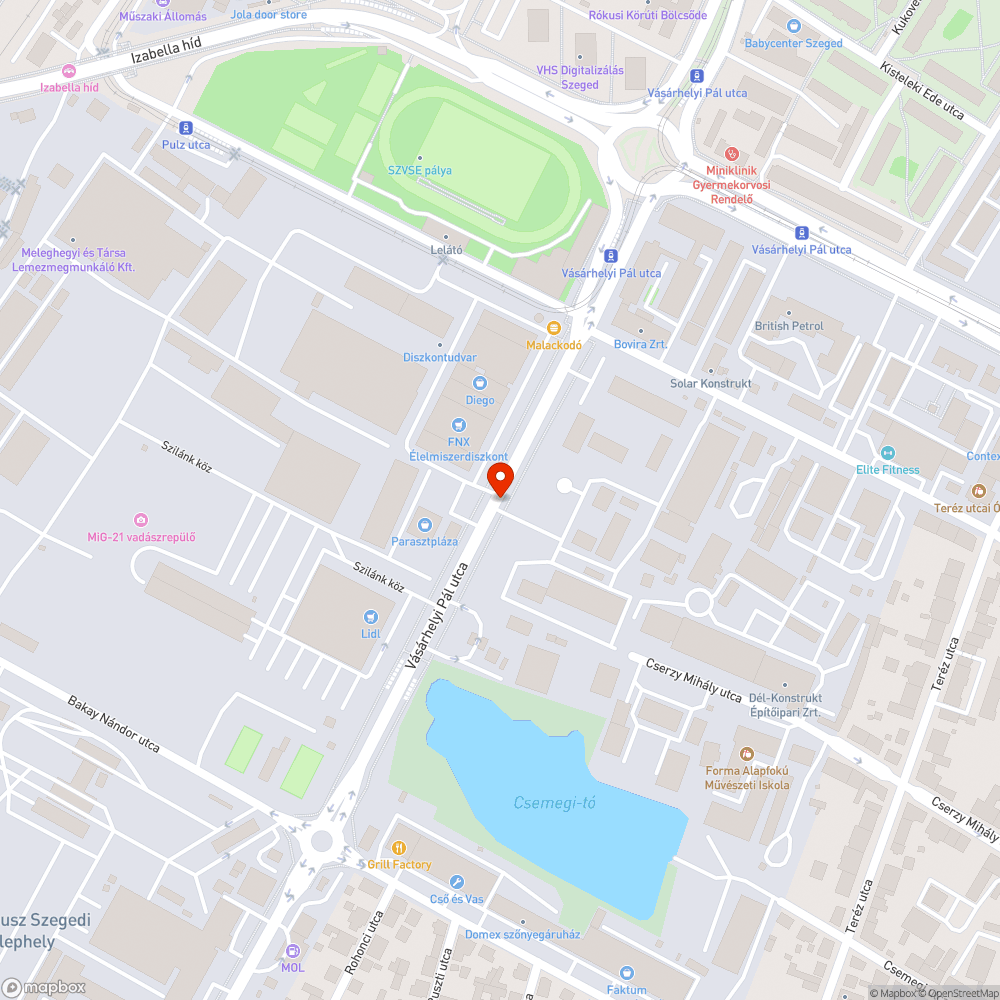 Kerékpárút szegélykő hiba bejelentés helye