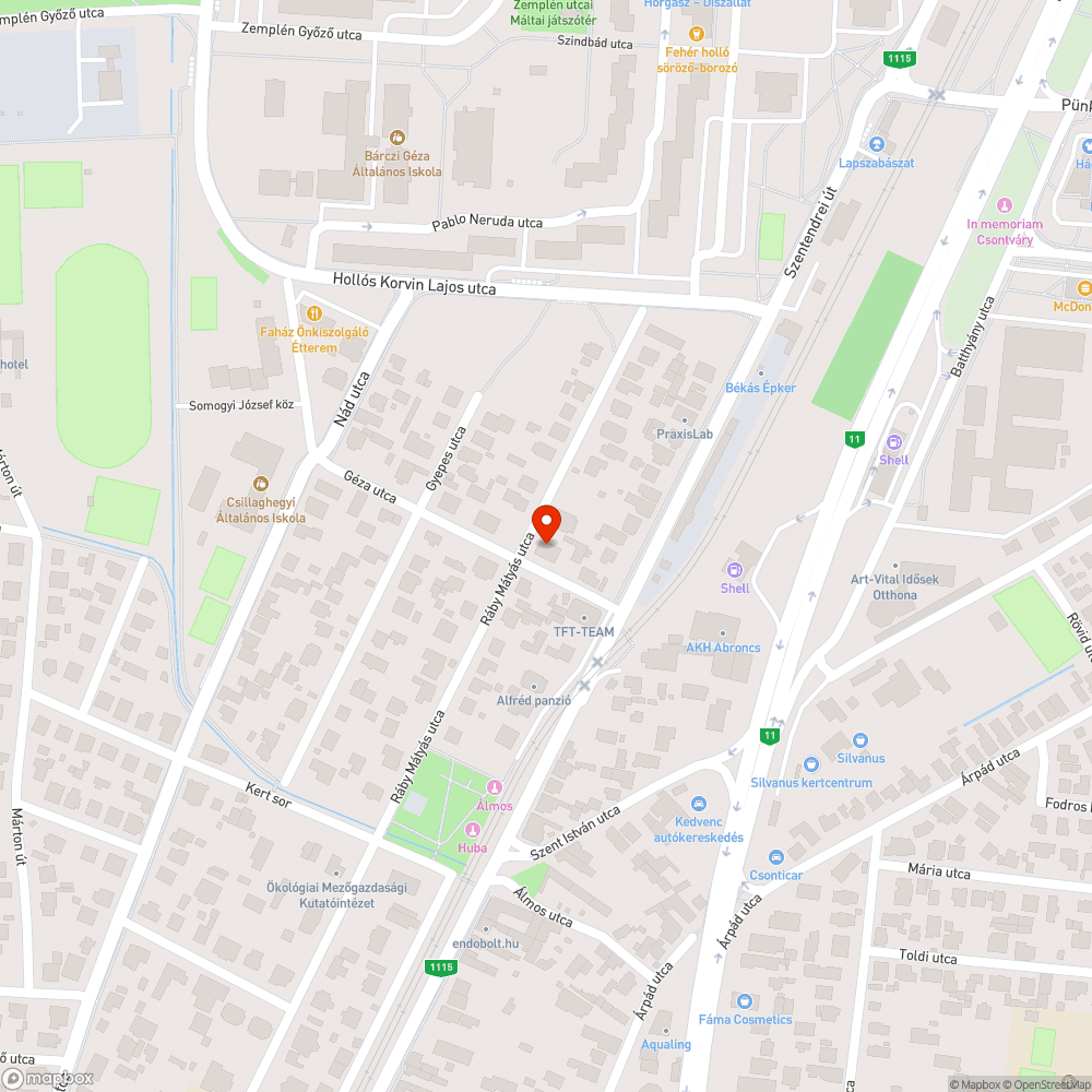 A kapunk előtt áll bejelentés helye