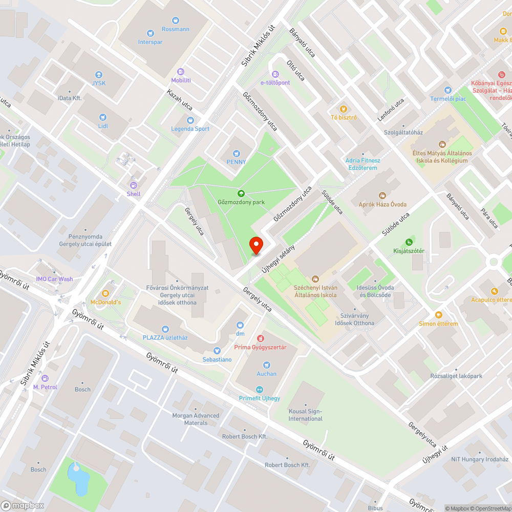 Álló nagy pocsolya bejelentés helye