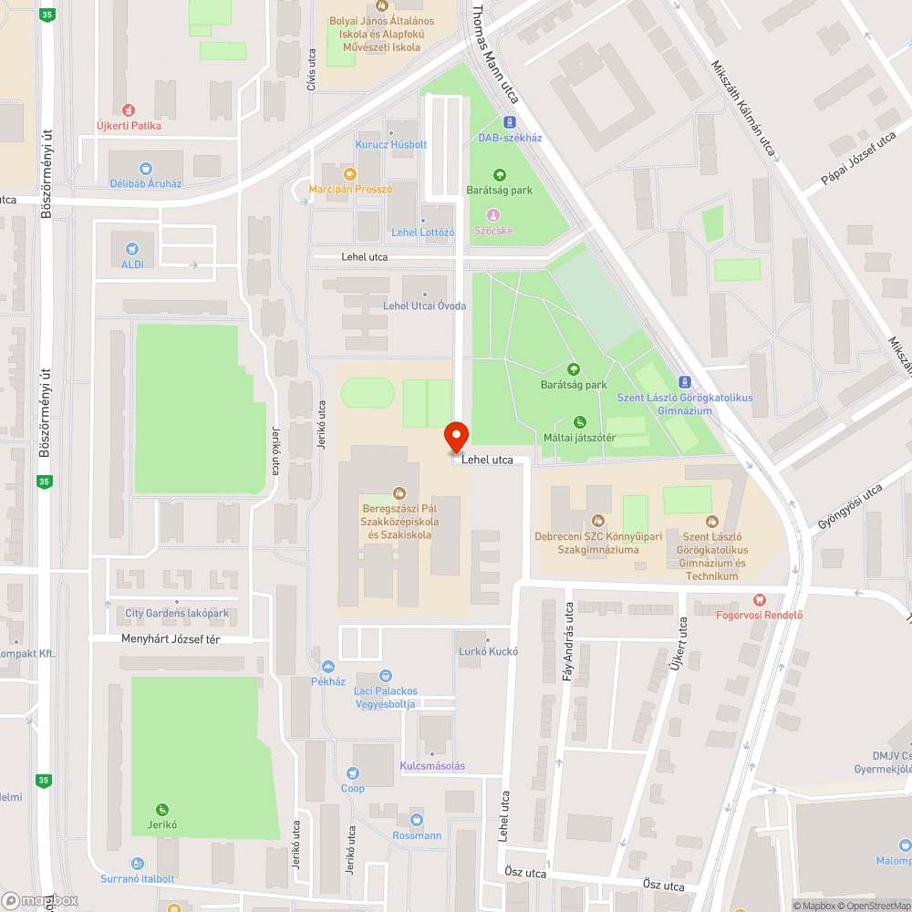 Lehel utca közvilágítás bejelentés helye