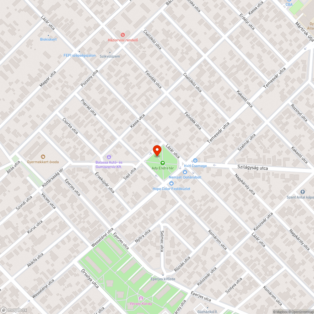 Pesterzsébet Ady Endre tér bejelentés helye