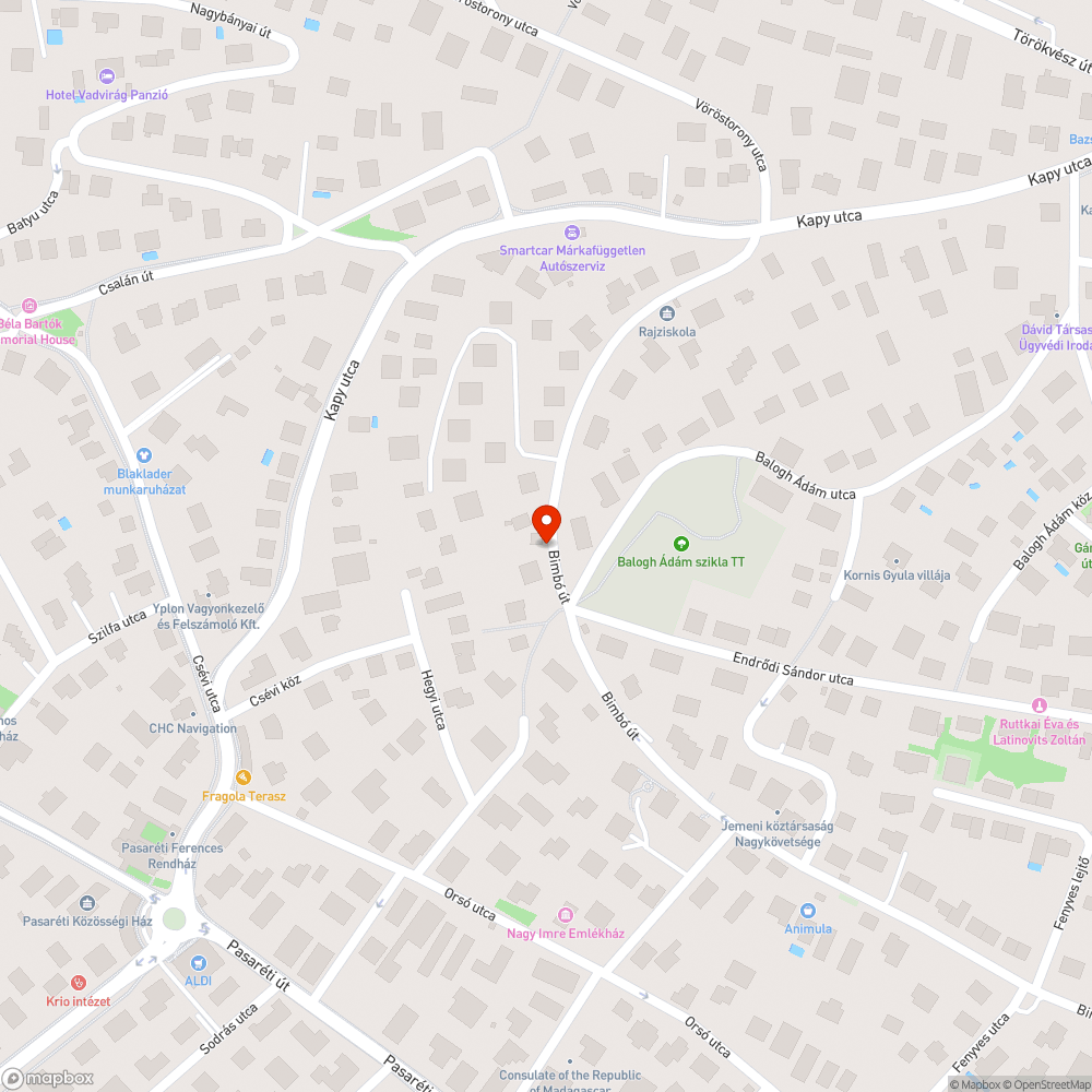 Rozsdás bejelentés helye